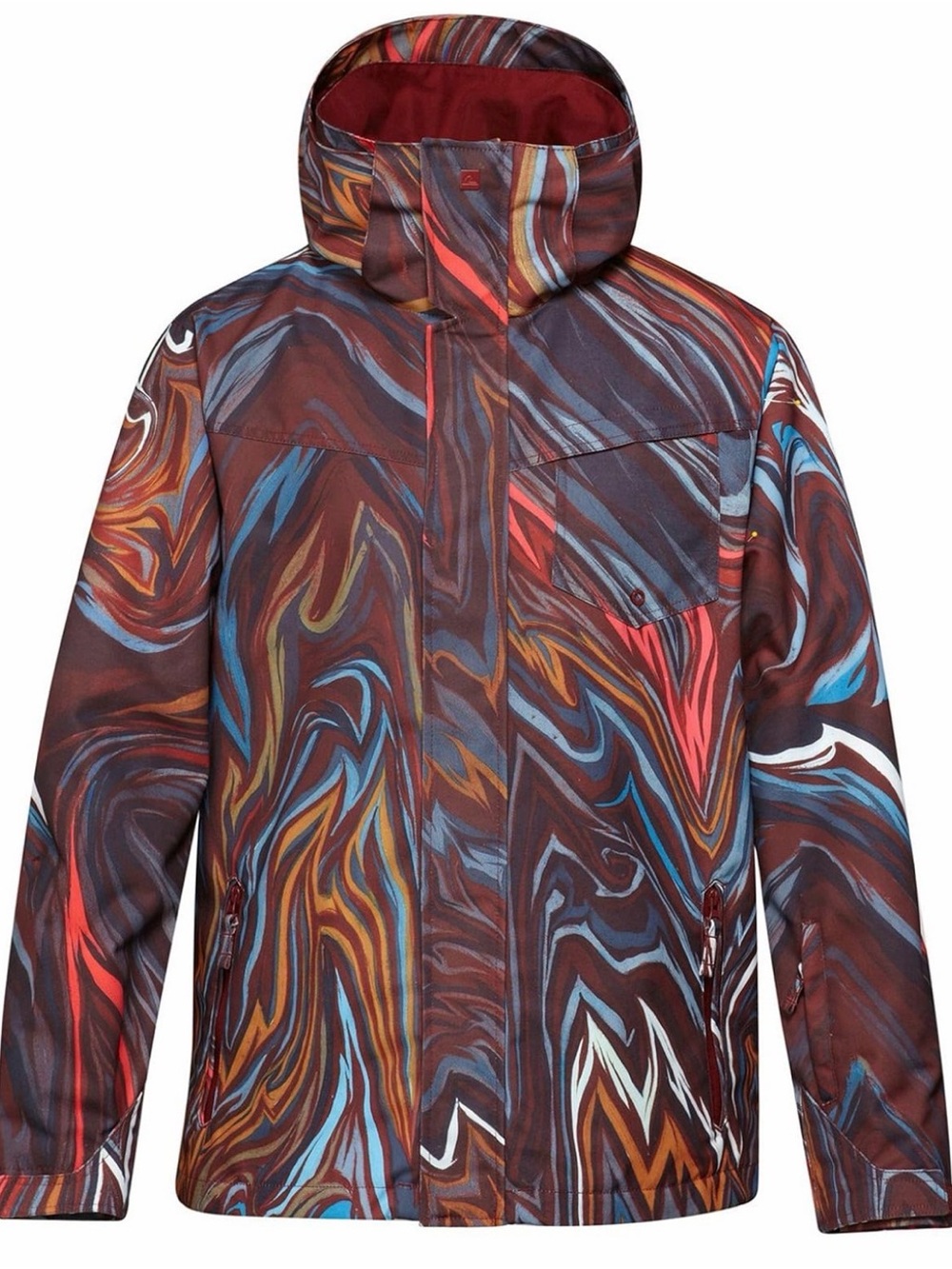 Quiksilver Travis Rice Mission Printed Insulated Jacket Men's Line Work, M